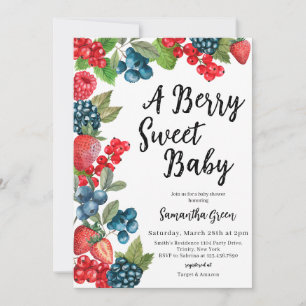 Berry Sweet Baby on Way Baby Shower Einladung