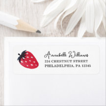 Berry Sweet Baby Showadresse Label Strawberry