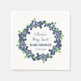 Berry Sweet Baby Shower Blueberry Baby Boy Serviette