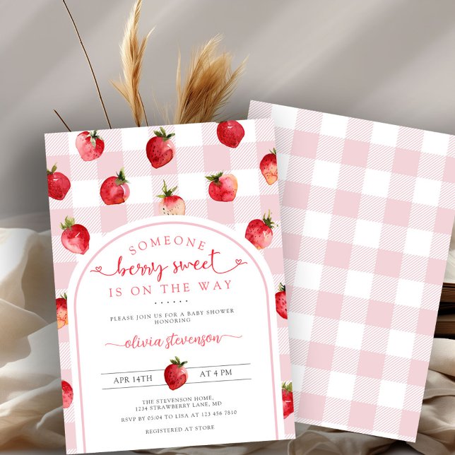 Berry Sweet Baby Shower Einladung | Erdbeeren (Von Creator hochgeladen)
