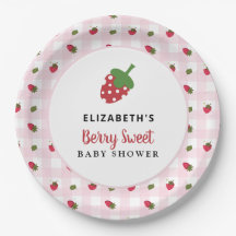 Berry Sweet Baby Shower Erdbeer Gingham