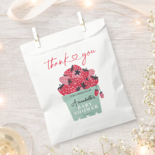Berry Sweet Baby Shower Fevor Bag Strawberry Geschenktütchen
