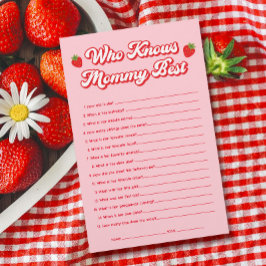 Berry Sweet Baby Shower Game, das Mommy Best kennt