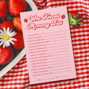 Berry Sweet Baby Shower Game, das Mommy Best kennt