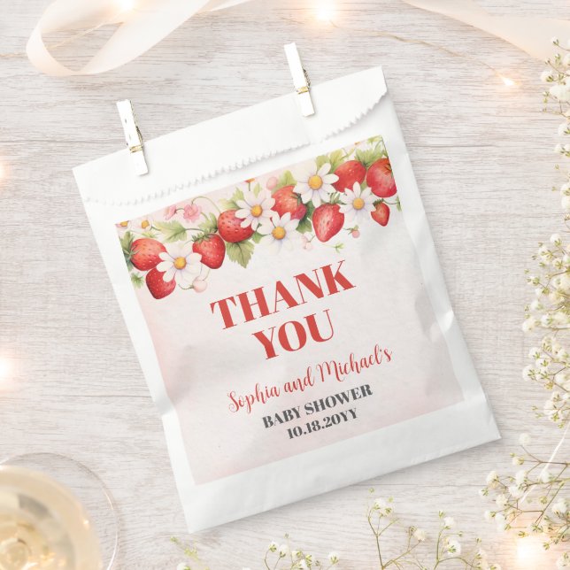 Berry Sweet Baby Shower Geschenktütchen (Ausgeschnitten)