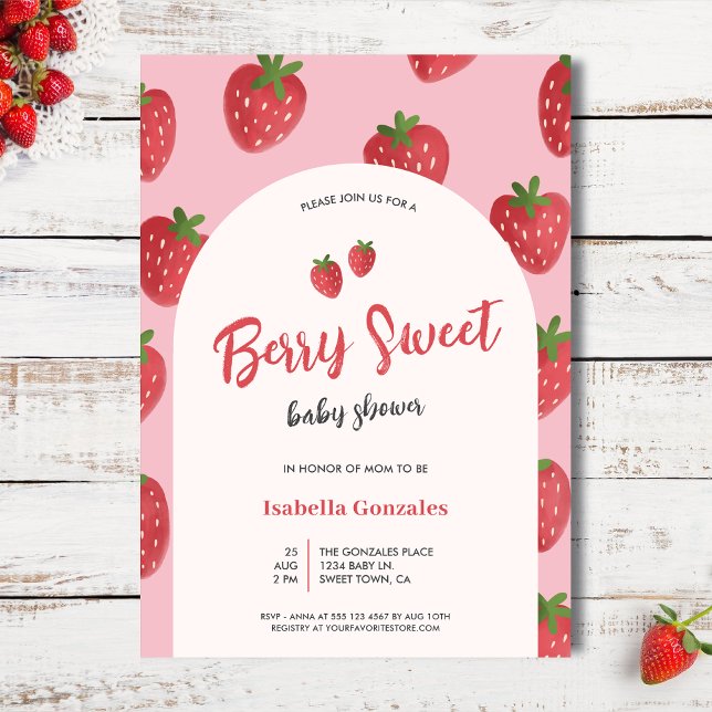 Berry Sweet Baby shower Invitation (Créateur téléchargé)