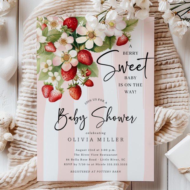 Berry Sweet Baby shower Invitation (Créateur téléchargé)