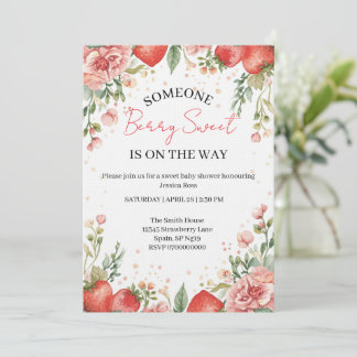 Berry Sweet Baby Shower Invitation Einladung