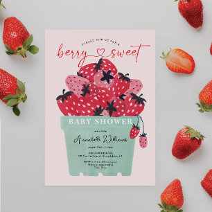 Berry Sweet Baby shower Invitation fraise