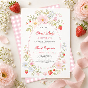 Berry Sweet Baby Shower Mädchen Einladung