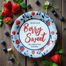 Berry Sweet Baby Shower Paper Plate Pappteller