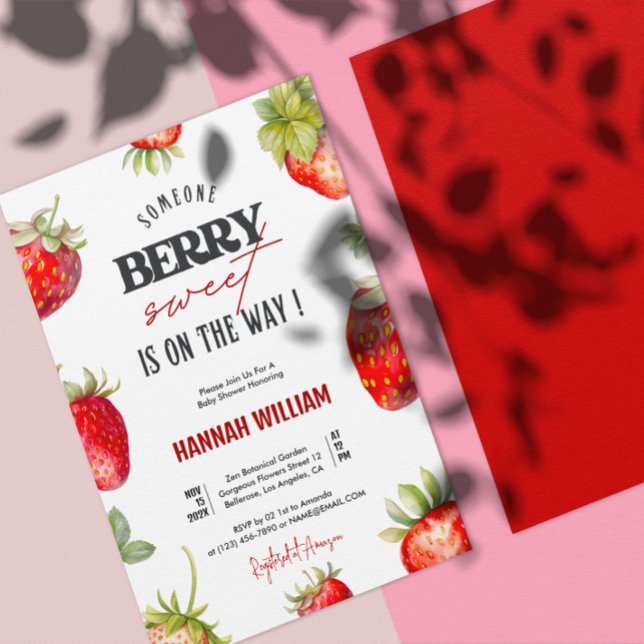 Berry Sweet Baby shower Party Invitation (Créateur téléchargé)