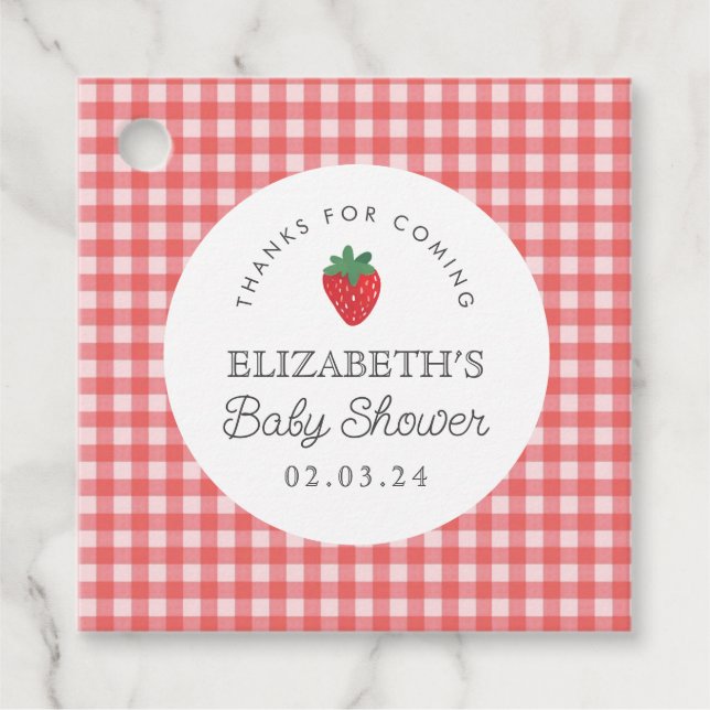 Berry Sweet Baby Shower Picnic Geschenkanhänger (Vorderseite)