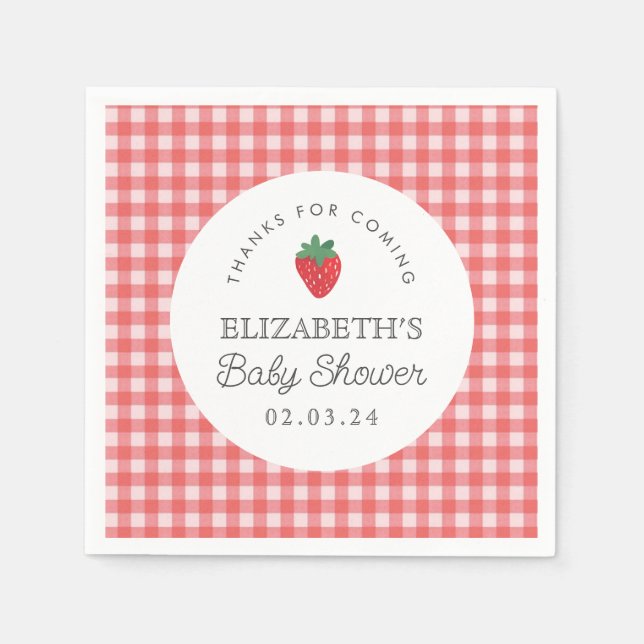 Berry Sweet Baby Shower Picnic Serviette (Vorderseite)