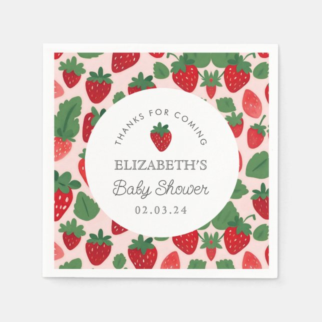 Berry Sweet Baby Shower Picnic Serviette (Vorderseite)