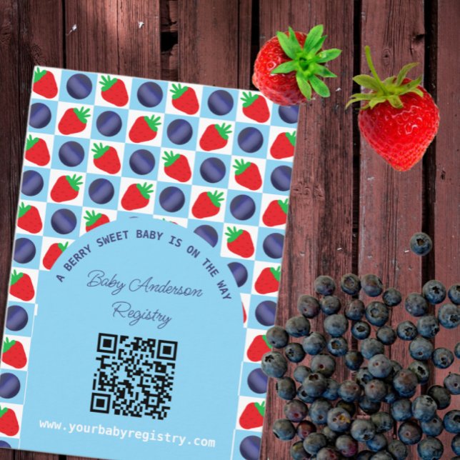Berry Sweet Baby Shower Registry Begleitkarte (Von Creator hochgeladen)