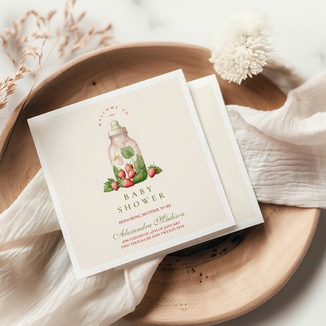 Berry Sweet Baby Shower Serviette (Von Creator hochgeladen)