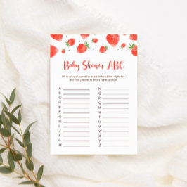 Berry Sweet Baby Shower Spiele Baby Showdusche ABC Einladung