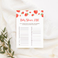 Berry Sweet Baby Shower Spiele Baby Showdusche ABC