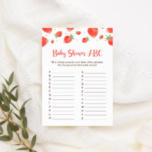 Berry Sweet Baby Shower Spiele Baby Shower ABC Kar Einladung
