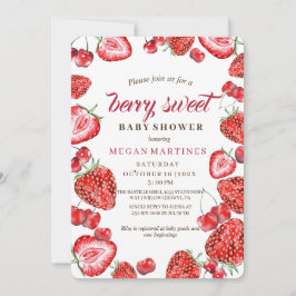 Berry Sweet Baby Shower Strawberry Einladung
