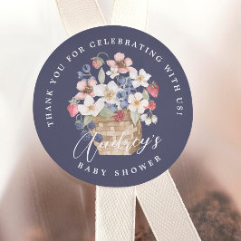 Berry Sweet Baby Shower Wild Berries Vielen Dank Runder Aufkleber