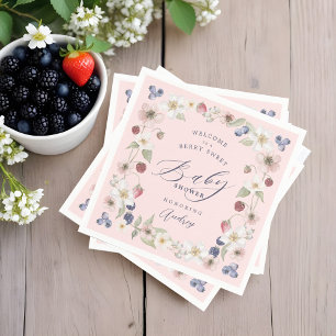Berry Sweet Baby Shower Wilde Berries & Blume Serviette
