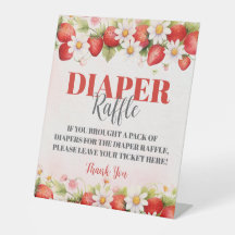 Berry Sweet Baby Shower Windel-Raffle-Schild