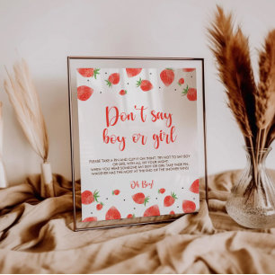 Berry Sweet Baby Showingzeichen Poster