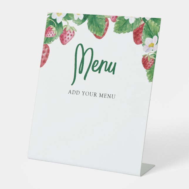 Berry Sweet Baby Showmenu Sockelschild (Vorderseite)