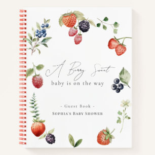 Berry Sweet Berries Girl Baby Dusche Notizbuch