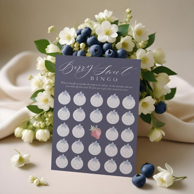 Berry Sweet Bingo Baby Duschkarte Einladung (Berry Sweet Bingo Baby Shower Game Card)