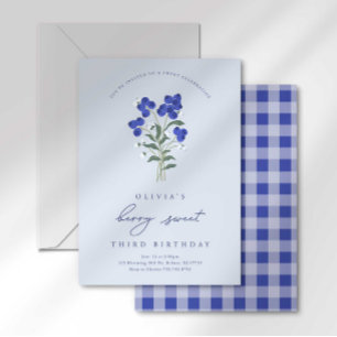 Berry Sweet Birthday Blueberry Invitation