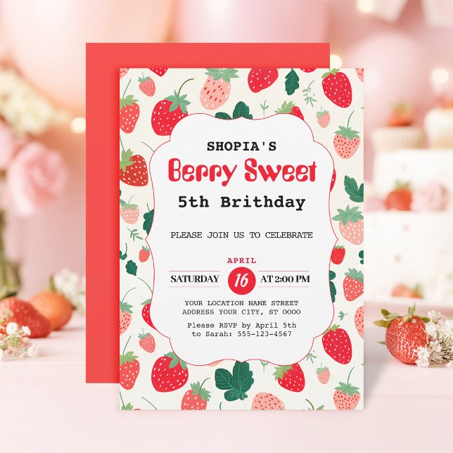 Berry Sweet Birthday Einladung (Von Creator hochgeladen)