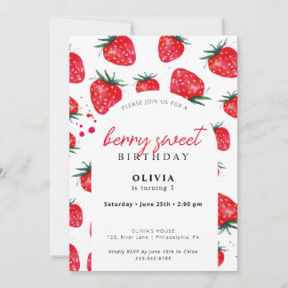 Berry Sweet Birthday Frühjahr Sommereinladung Einladung