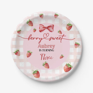 Berry Sweet Birthday Paper Plate Pappteller