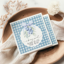 Berry Sweet Blaubeer Gingham Baby Shower