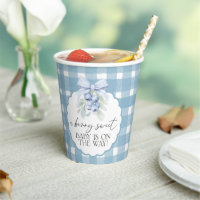 Berry Sweet Blaubeer Gingham Babyparty