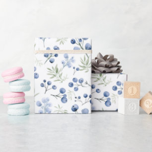 Berry Sweet Blaubeer-Schleifen-Baby-Shower-Serviet Geschenkpapier