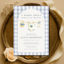 Berry Sweet Blaubeer Wäscheleine Baby Shower