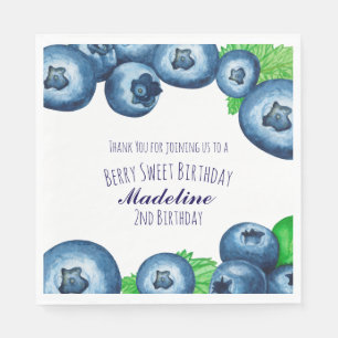 Berry Sweet Blaubeeren Geburtstag Papier Serviette