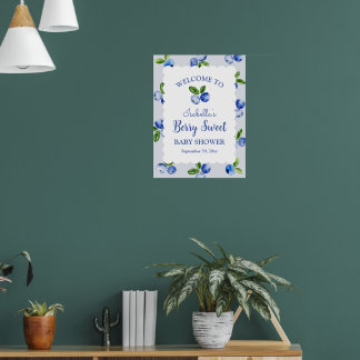 Berry Sweet Blaubeerjunge Baby Shower Willkommenss Poster
