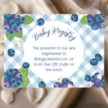 Berry Sweet Blaue Gingham-Baby-Registry