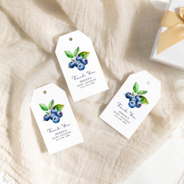 Berry Sweet Blueberries Babydusche Geschenkanhänger (Von Creator hochgeladen)