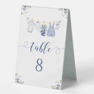 Berry Sweet Blueberry Baby Boy Shower-Tischnummer Tischaufsteller