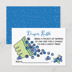 Berry Sweet Blueberry Baby Duwer Diaper Raffle Einladung