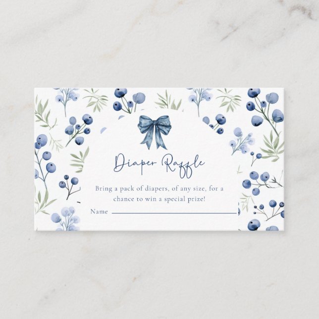 Berry Sweet Blueberry Baby Shooting Card Begleitkarte (Vorderseite)
