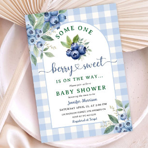 Berry Sweet Blueberry Baby Shower Boy Einladung
