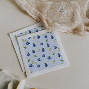 Berry Sweet Blueberry Baby Shower Serviette