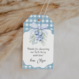 Berry Sweet Blueberry Baby Shower Thank You Favor Geschenkanhänger